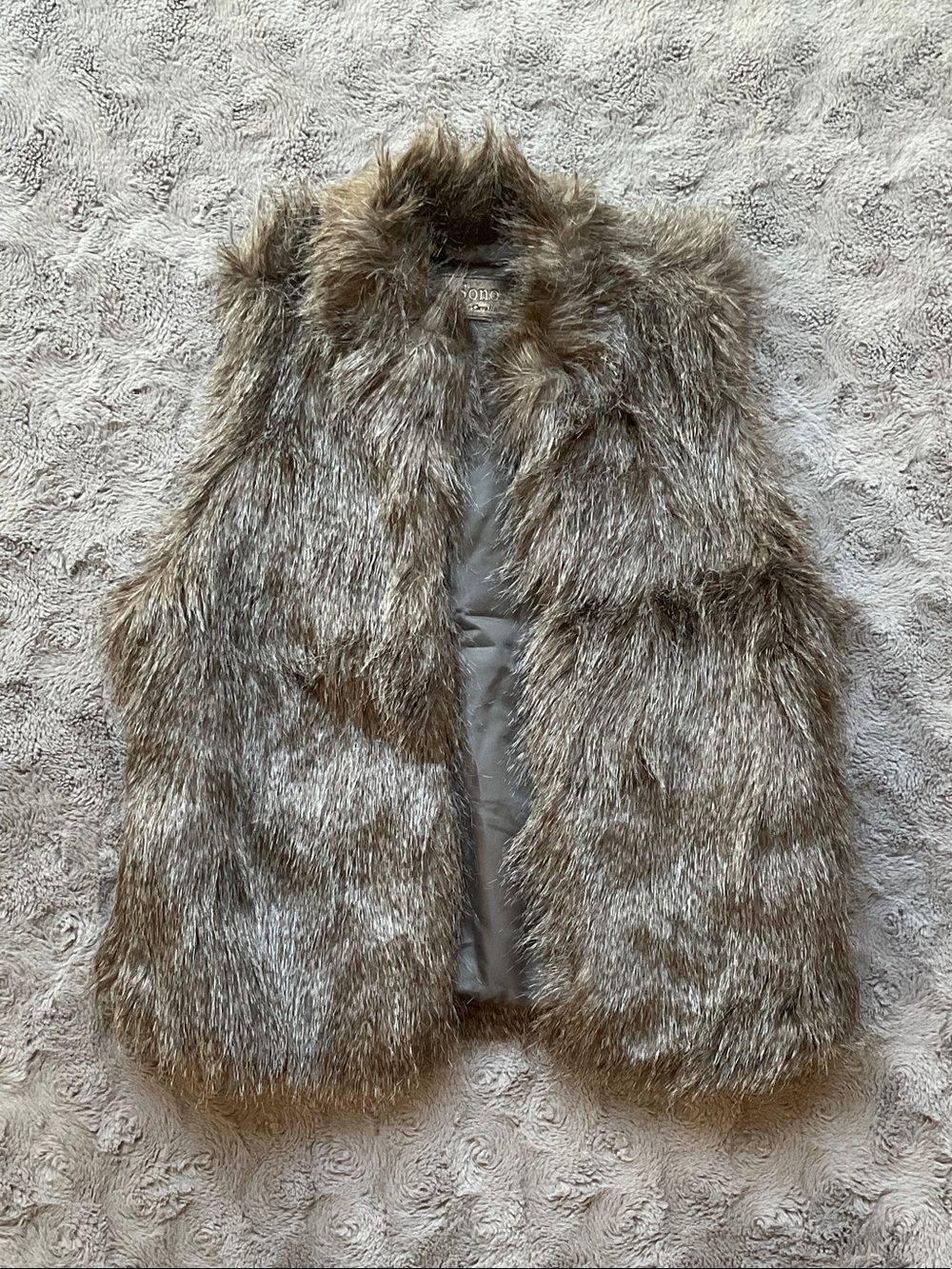 Faux Fur Vest in Taupe Brown - Women's Cozy Layer